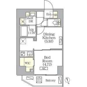 港区南青山のマンションの間取り