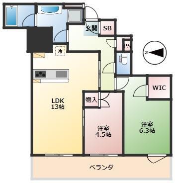 ブリリアタワー高崎　ＡＬＰＨＡ　ＲＥＳＩＤＥＮＣＩＡの間取り