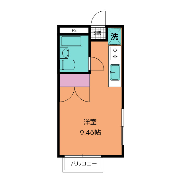 パラシオン五貫島の間取り