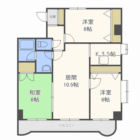 クエストマンションの間取り