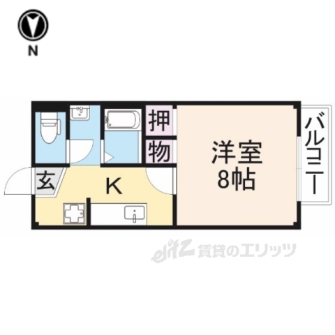 彦根市鳥居本町のアパートの間取り