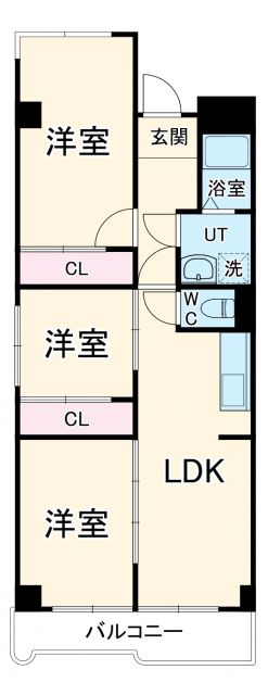 尾張旭市旭前町のマンションの間取り