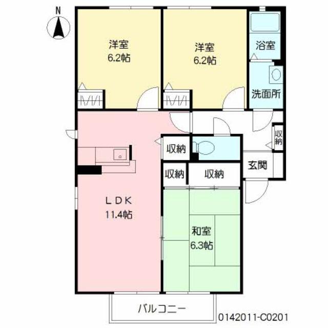 咲ら坂　Ｃ棟の間取り