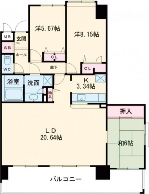 ビバシティ高天町の間取り