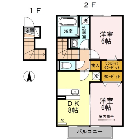 プラティーク湯本　Bの間取り