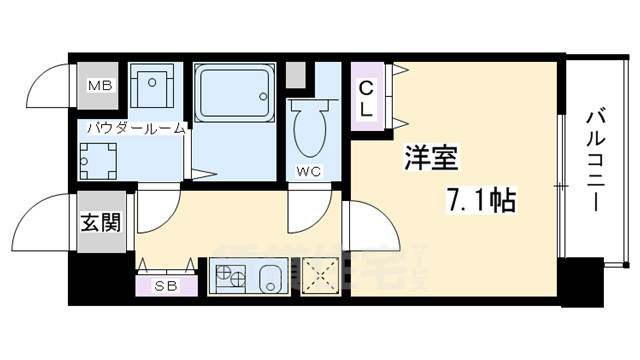 エスライズ京都河原町の間取り