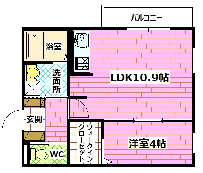 【広島市安佐南区山本のアパートの間取り】