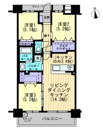 アルファスマート南国IIIの間取り