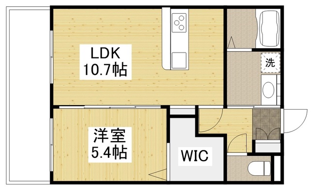 福山市御幸町大字上岩成のアパートの間取り