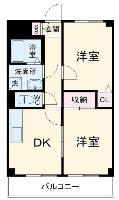 市川市東菅野のマンションの間取り