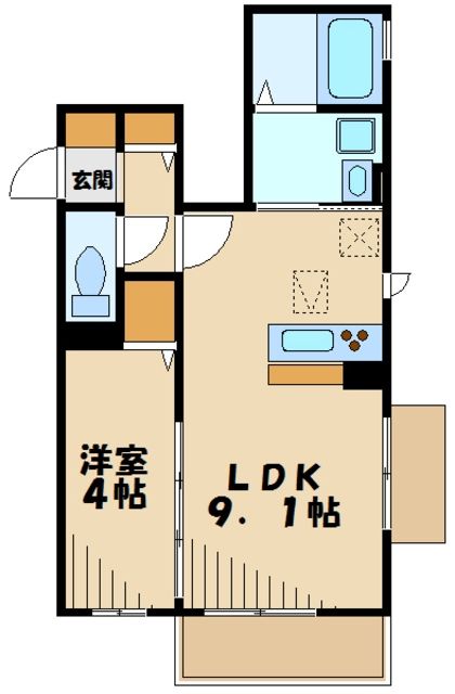 横浜市青葉区荏田町のアパートの間取り