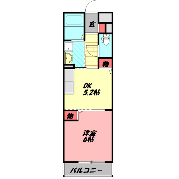 大阪市旭区今市のアパートの間取り