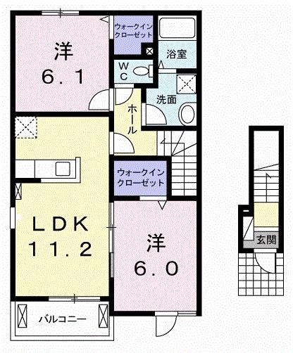 ネロミロスＢの間取り