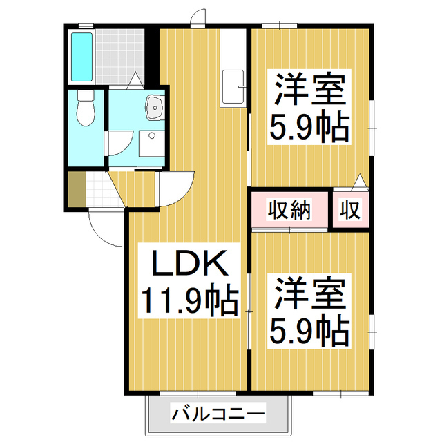 カトルセブン　Ａの間取り