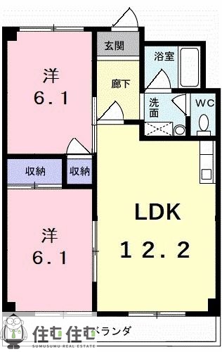 寿ハイツの間取り