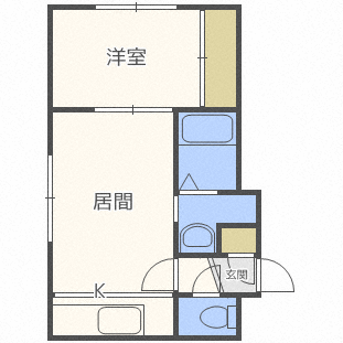 札幌市北区北三十八条西のマンションの間取り