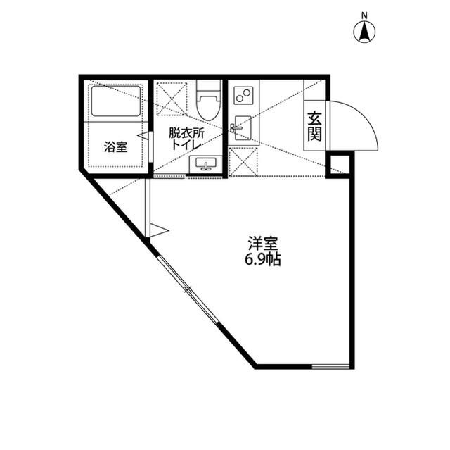 川崎市麻生区百合丘のアパートの間取り