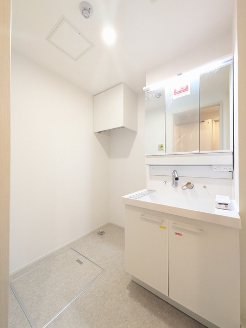 洗面設備　竣工検査時の写真です（２０２６．２．１４）