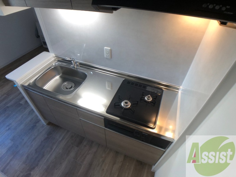 キッチン　２口システムキッチンなので、すぐお料理に使えます！