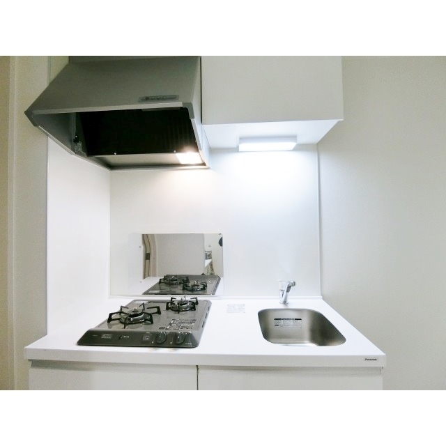 キッチン　２口ガスコンロのシステムキッチン