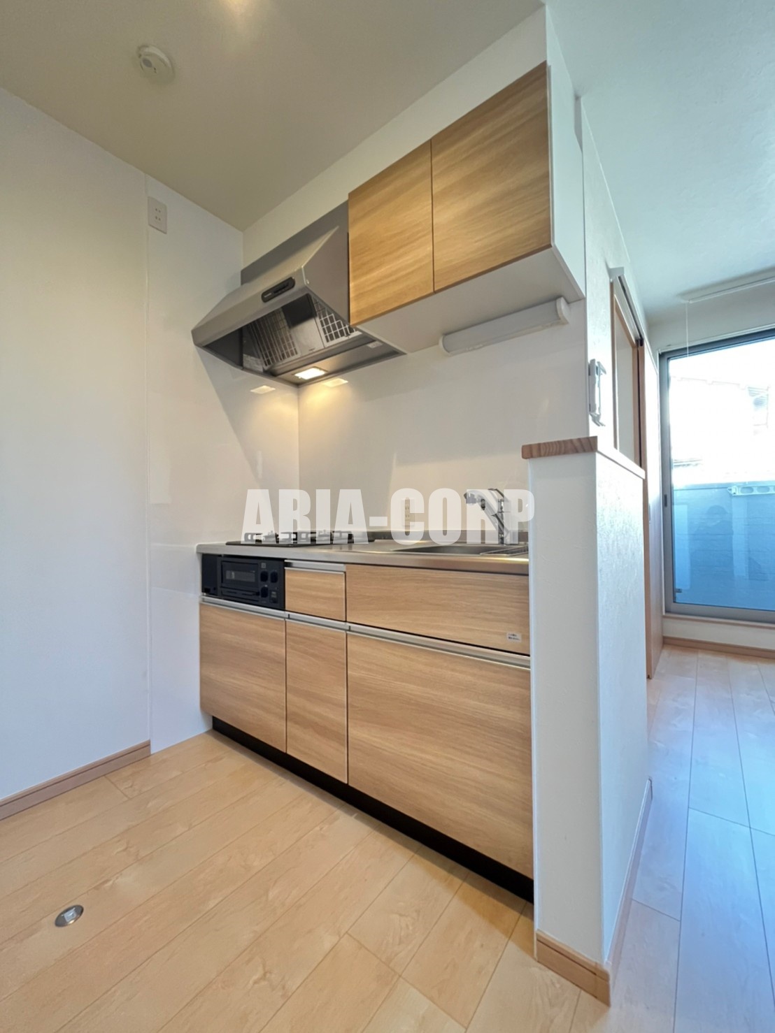 キッチン　2口ガスコンロ。システムキッチン搭載♪