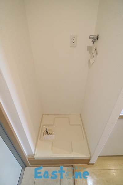 洗面設備　室内洗濯パンで桜島の灰対策◎