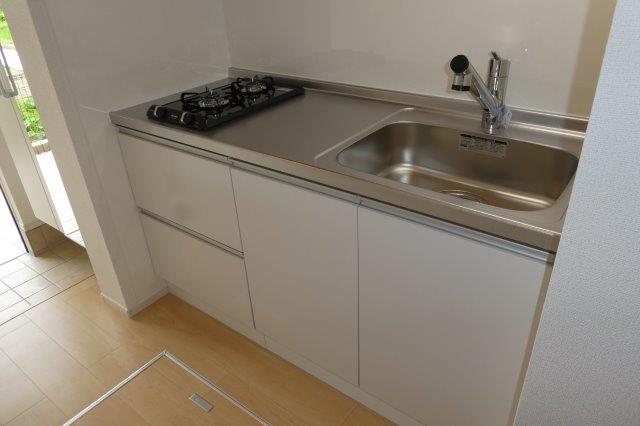 キッチン　２口ガスコンロ付きシステムキッチン