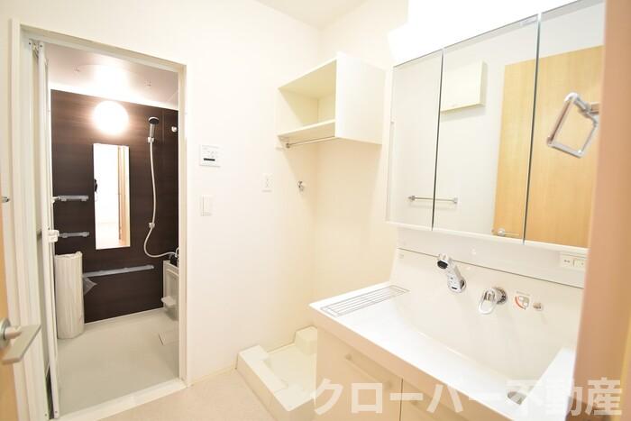 洗面設備　洗髪洗面化粧台・室内洗濯機置場