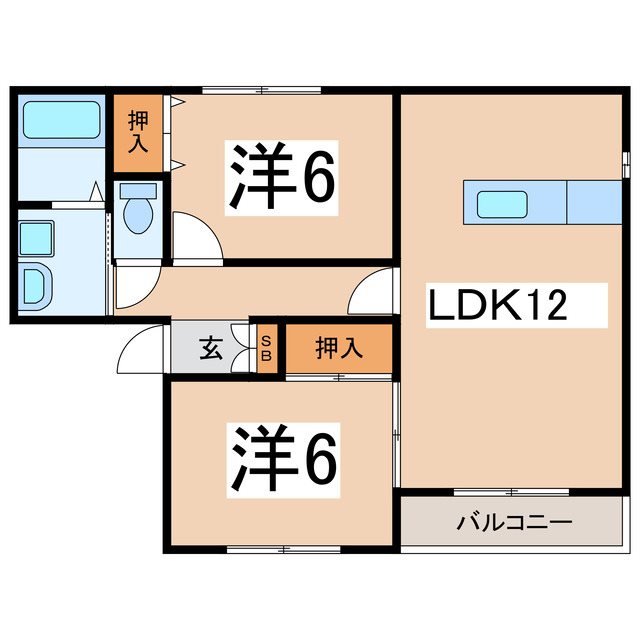 サン・ライズ河野B_間取り_0