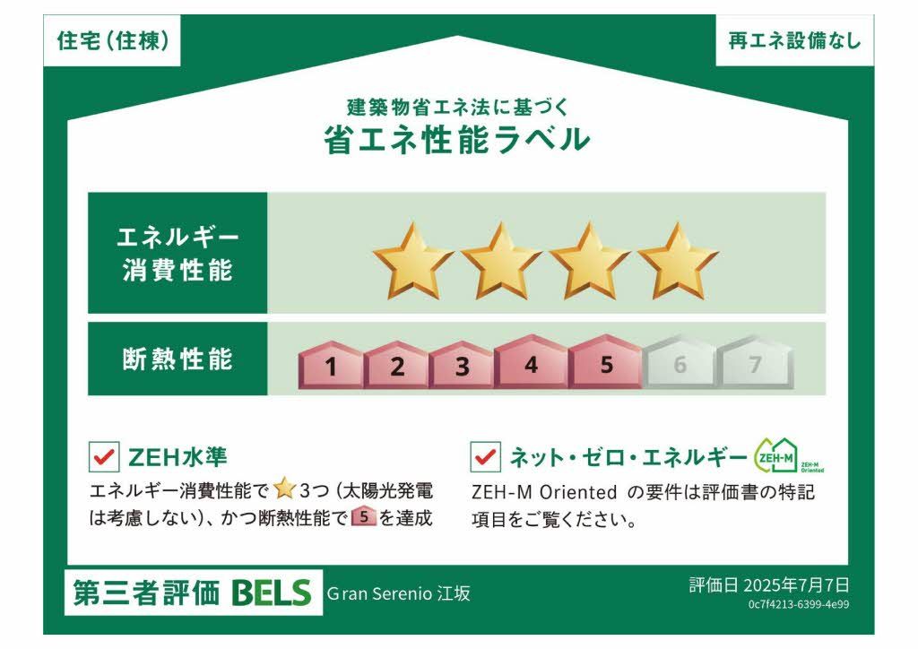 建物外観　省エネラベル