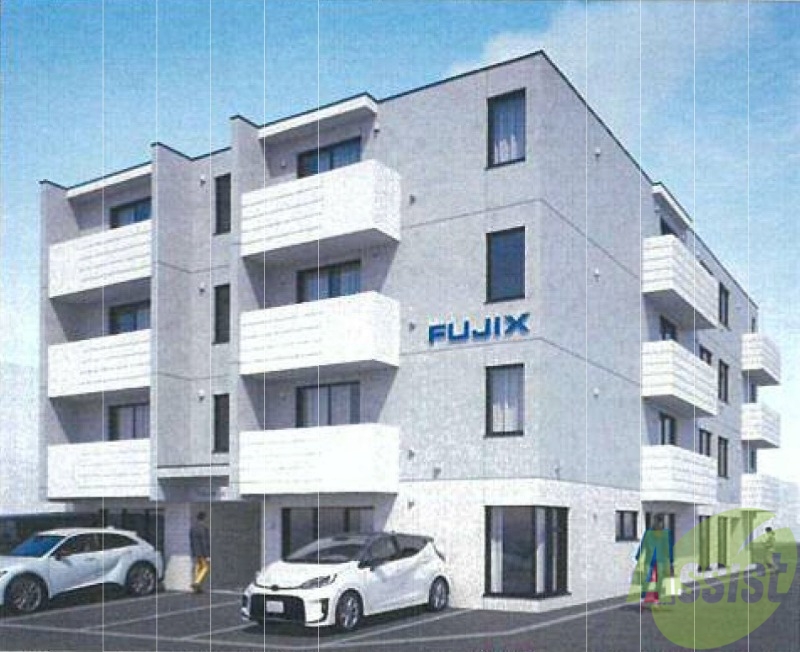 建物外観　完成予想パース　札幌市西区西野「エフビル１４」