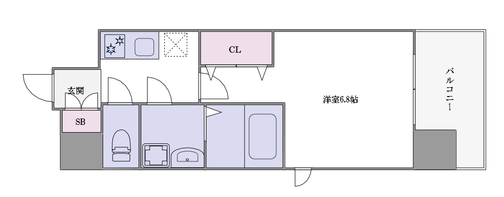 レジュールアッシュ玉造の間取り写真