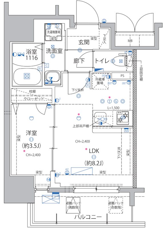 ディアレイシャス湊川公園の間取り写真