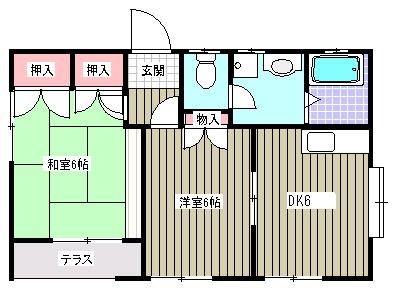 馬郡町4011-1貸家の間取り写真