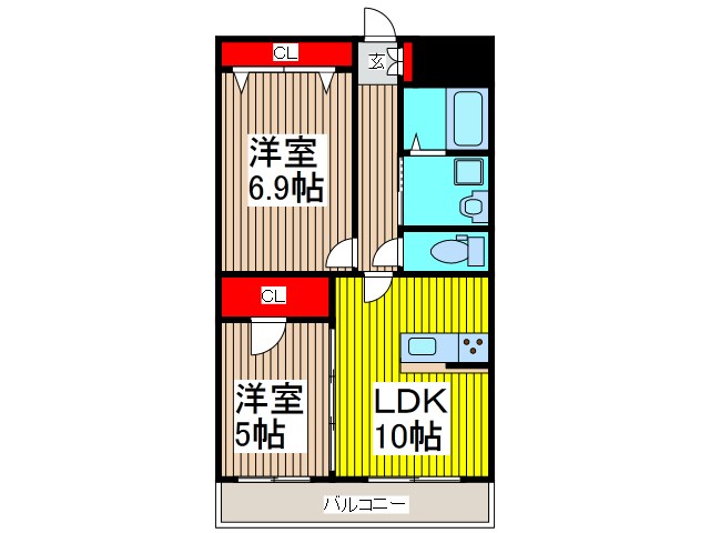栄町弥生マンションの間取り写真