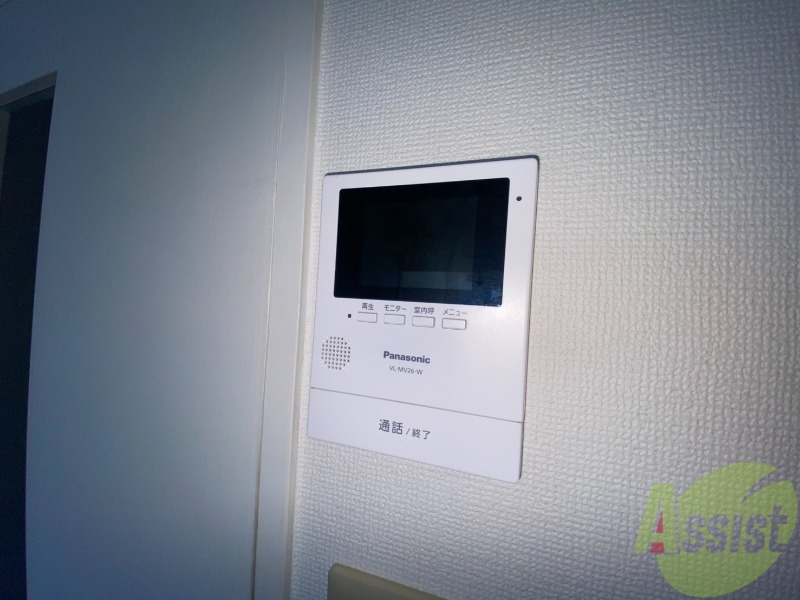 セキュリティ　ＴＶモニター付インターホンです。来客者の顔が見えるので安心！