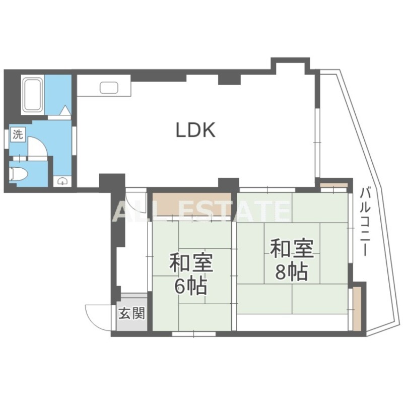 ＪＲ片町線 鴫野駅 徒歩4分 6階建 築43年の間取り写真