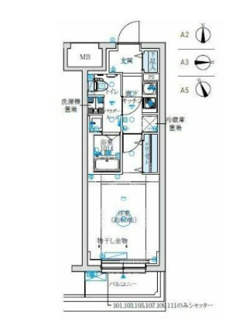小田急線 読売ランド前駅 徒歩5分 4階建 築1年の間取り写真