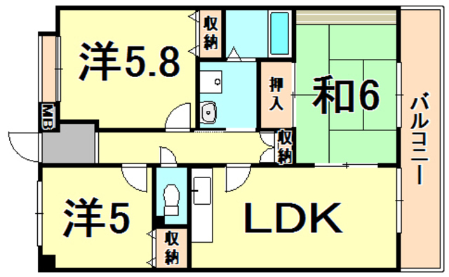 ベルコート鴻池の間取り写真
