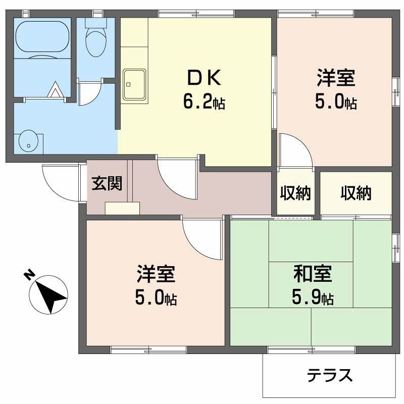 サンメゾンくすの木の間取り写真