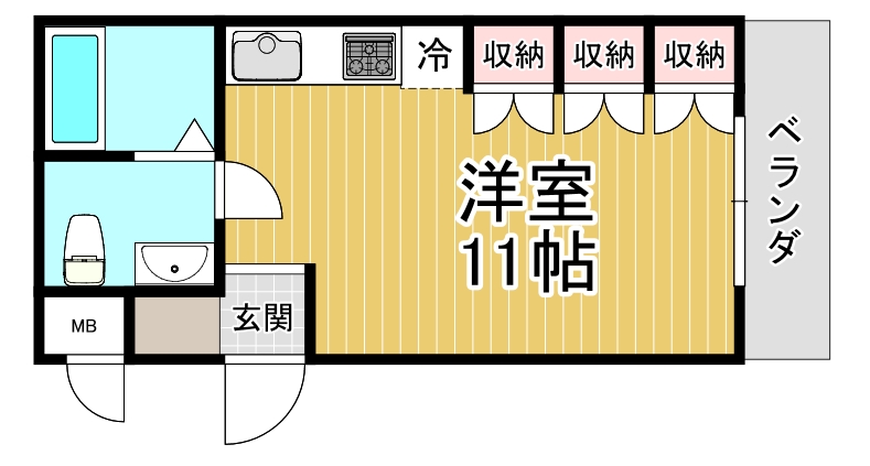 キューブ武庫川1の間取り写真