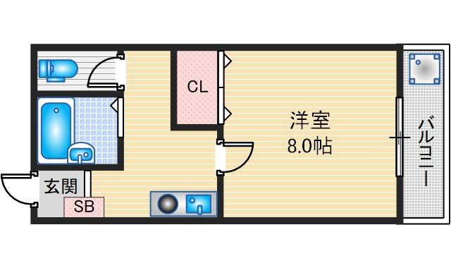 阪急京都線 茨木市駅 徒歩8分 4階建 築32年の間取り写真