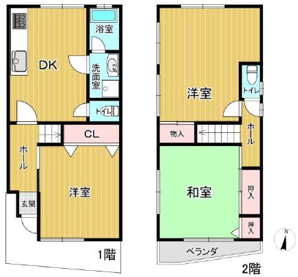 芦屋市翠ヶ丘町テラスの間取り写真