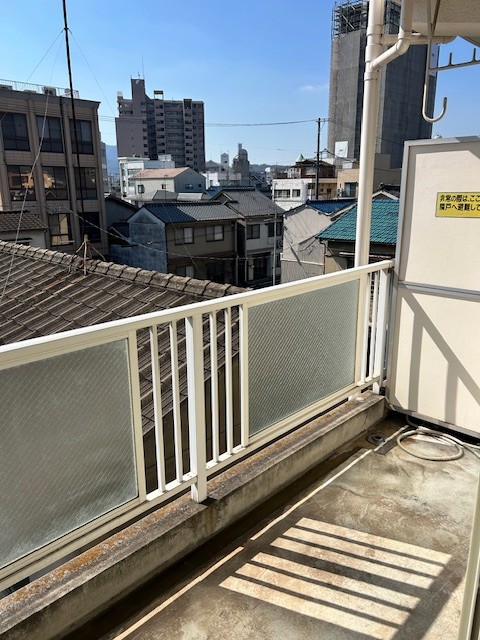 バルコニー　洗濯機置場