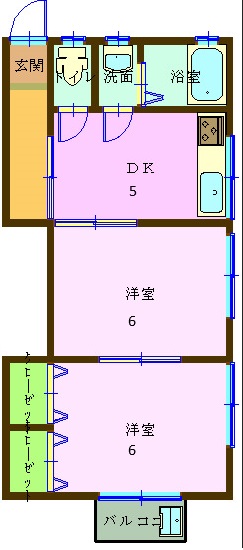 コーポ小杉の間取り