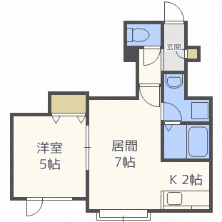 北海道札幌市北区北二十六条西１５（アパート）の賃貸物件の間取り
