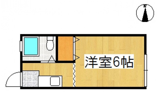 倉敷市東富井のアパートの間取り