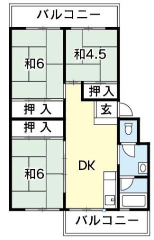 クレッシェンド住吉の間取り