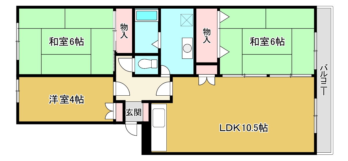 向栄コーポの間取り