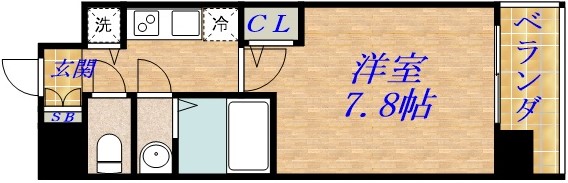 カーサレグラス城東セントラルの間取り